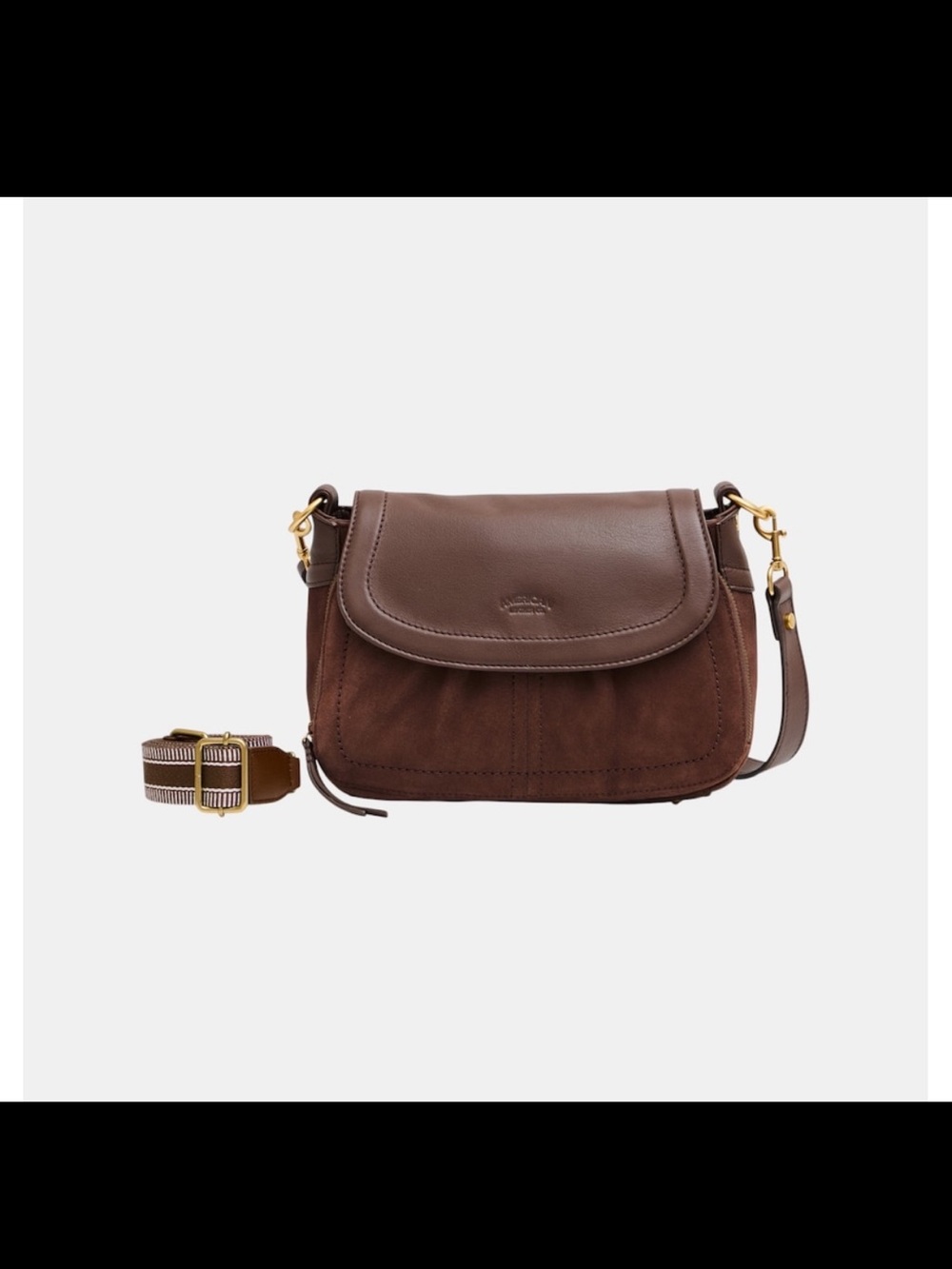 American Leather Co. 100% genuine Leather Crossbody Bag with Multiple Comp.